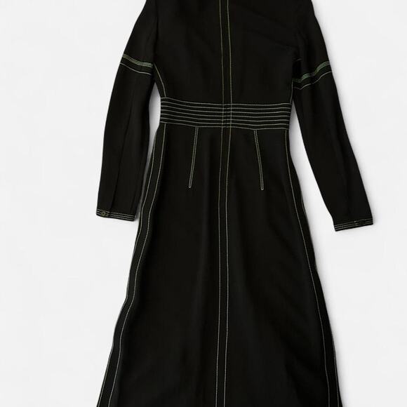 Burberry Black & Neon Green Dress Size 4 - Picture 2 of 9